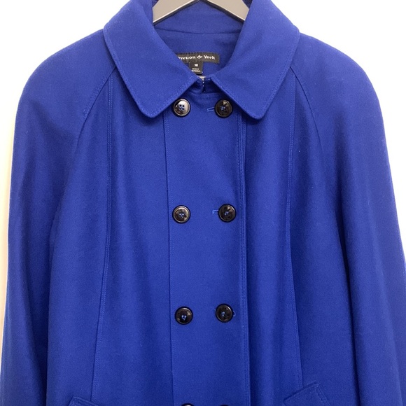NWOT Wool Coat Royal Blue Preston and York XL - Picture 15 of 15